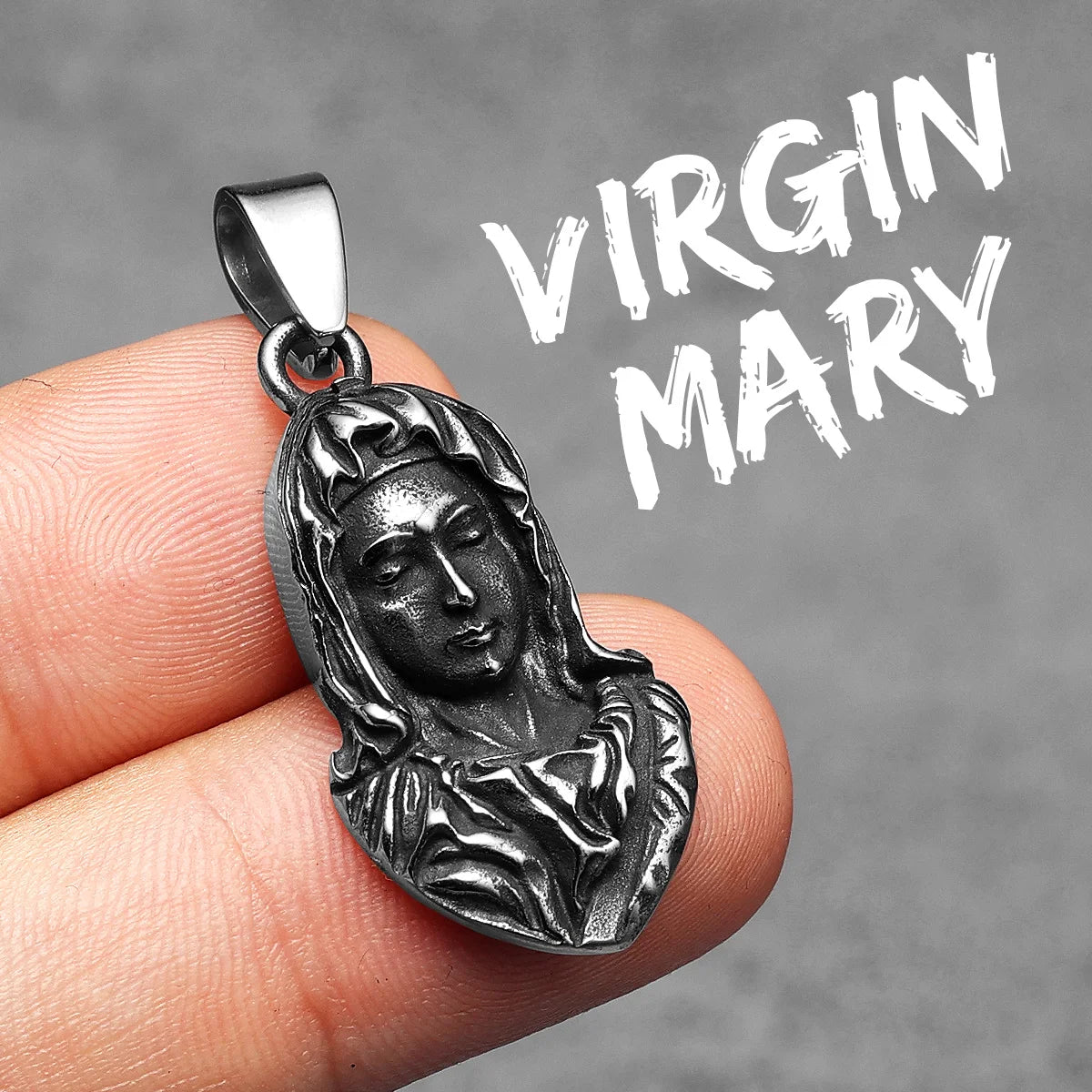 Retro Virgin Mary Stylish Stainless Steel Men Necklaces Pendant Chain Punk For Women Fashion Jewelry Gifts Wholesale Dropshiping