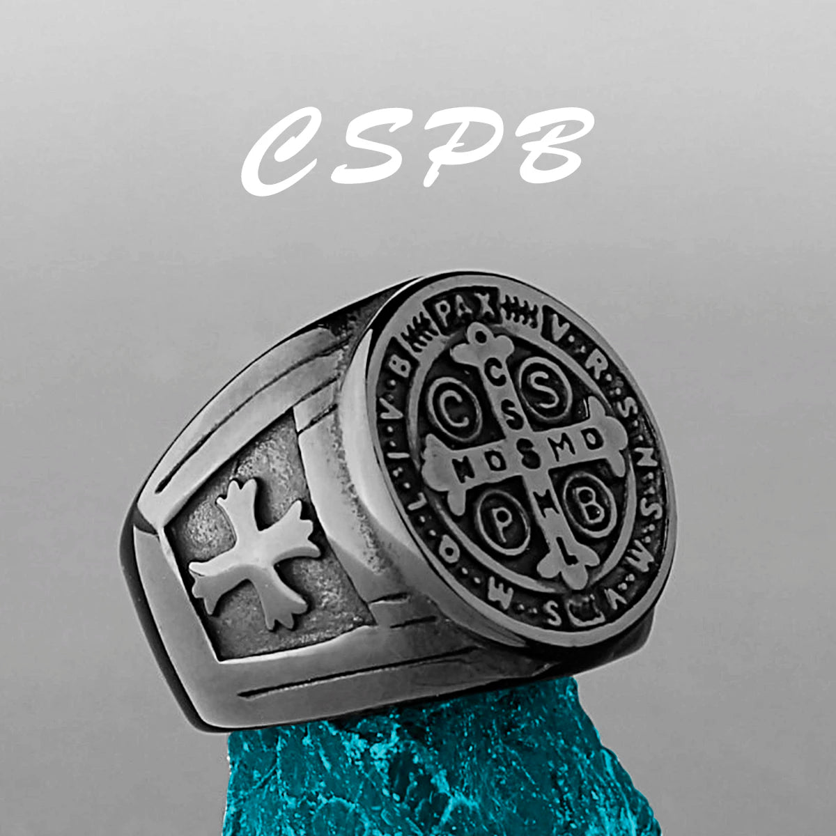 Stainless Steel Catholic Christian Cross Faith Amulet Ring Women Men Unisex Ring Multi Style Finger Jewelry Creative Gift