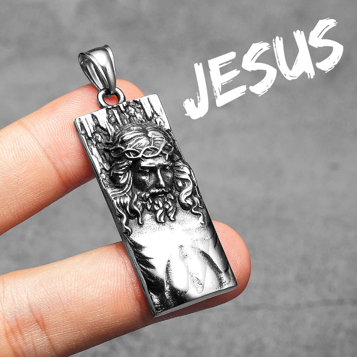 Jesus Retro Powerful Amulets Stainless Steel Men Necklaces Pendant Chain Punk For Women Fashion Jewelry Gifts Wholesale