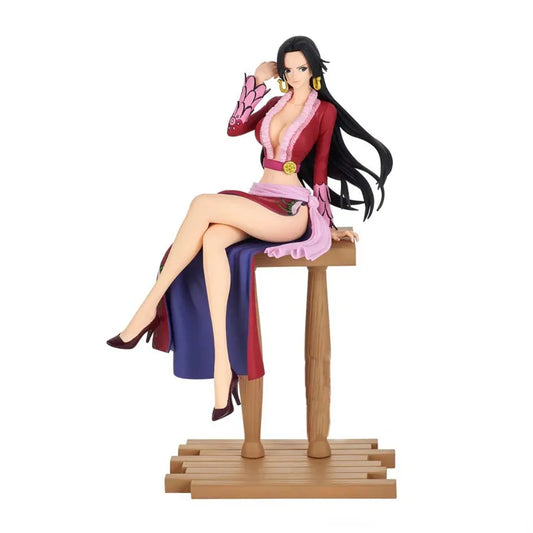 21cm One Piece Anime Figures Sexy Boa Hancock Sitting Position Action Figure PVC Adult Collection Model Doll Toy Ornaments Gift