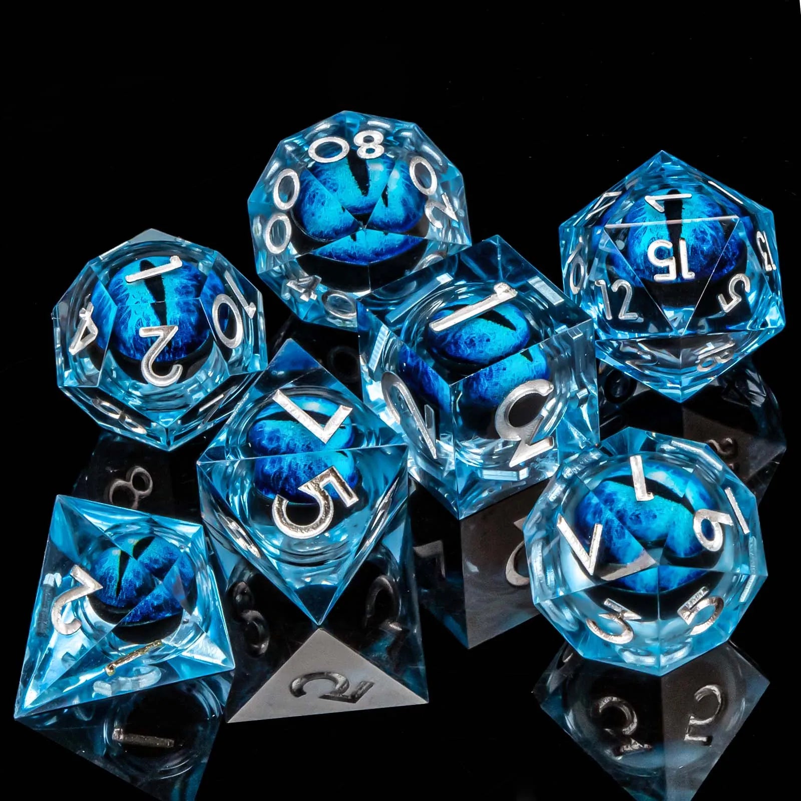 DND Eye Liquid Flow Core Resin D&D Dice Set For D and D Dungeon and Dragon Pathfinder Table Role Playing Game Polyhedral Dice AZ11