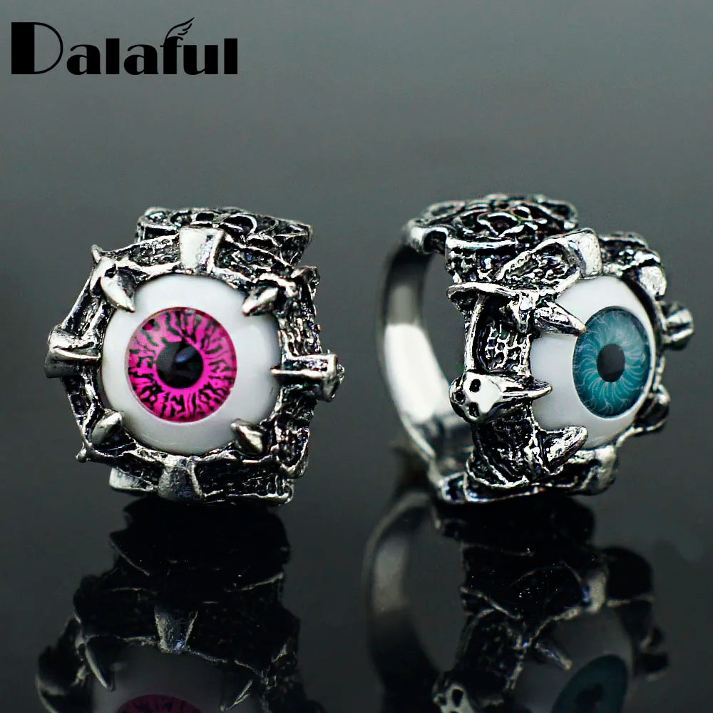 Unisex Women's Men's Punk Eyes Claw Biker Gothic Fashion Ring Size 8 9 10 11  J026