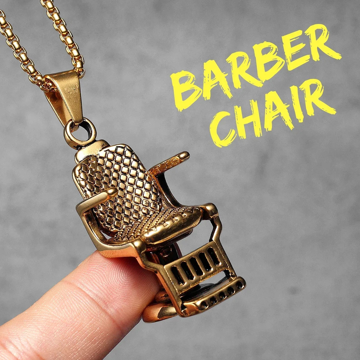 Barber Scissors Shaver Hair Drier Razor Stainless Steel Man Necklaces Pendant Chain For Women Fashion Jewelry Gifts Wholesale