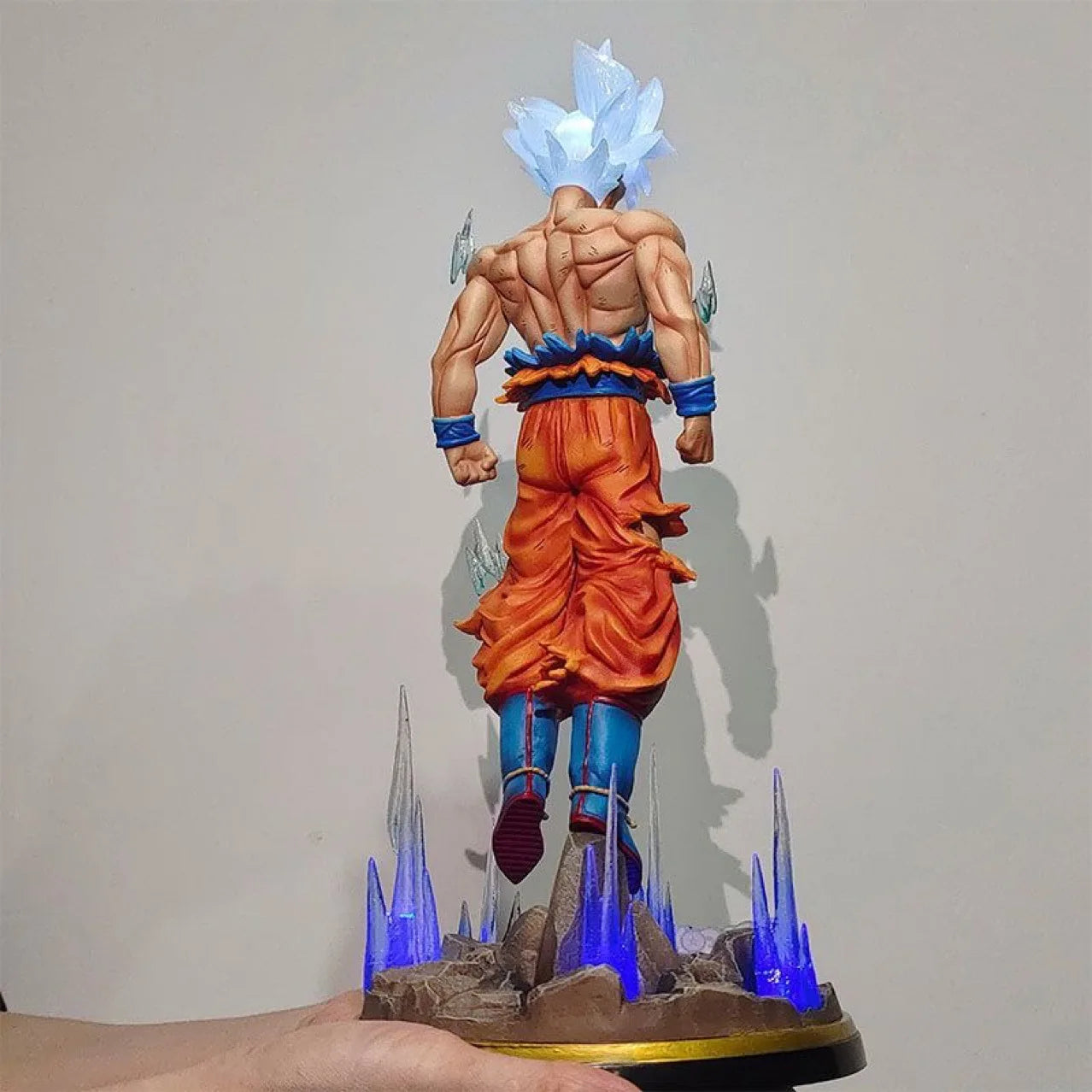 32cm Dragon Ball Z Ultra Instinct Goku Figure Gk Anime Figure Large Luminous PVC Collectible Model Statue Doll Toy Gifts