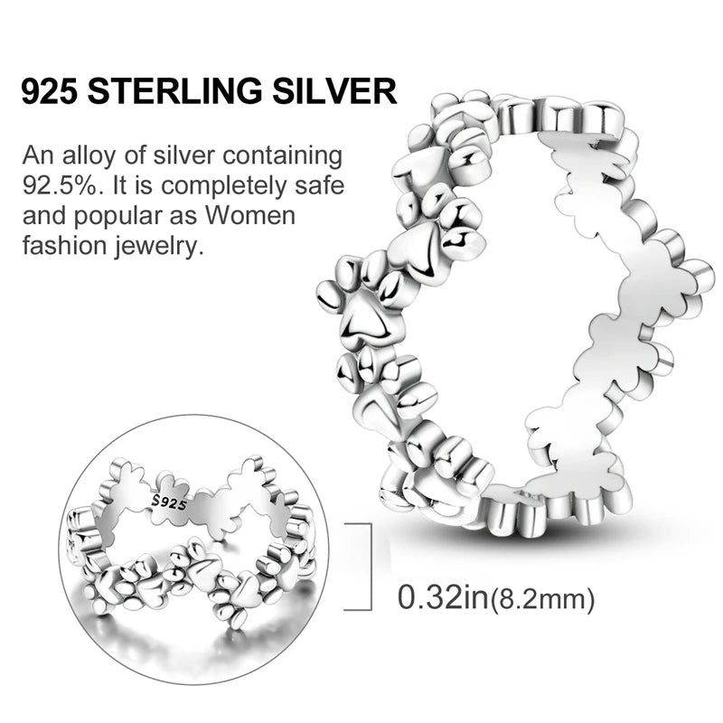 925 Sterling Silver Infinite Love Ring Original Luxury Design Zircon Finger Rings For Women High Quality Wedding Jewelry Gift