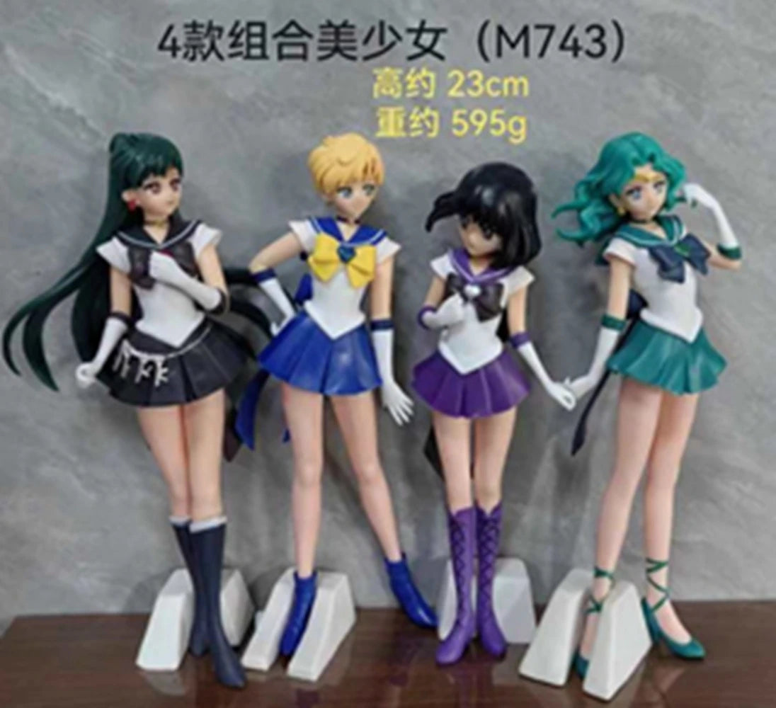 23CM Anime SAILOR MOON Kaiou Michiru Figure GLITTER&GLAMOURS Ver Tomoe Hotaru Model Toy Gift Tenoh Haruka Aciton Figure Doll