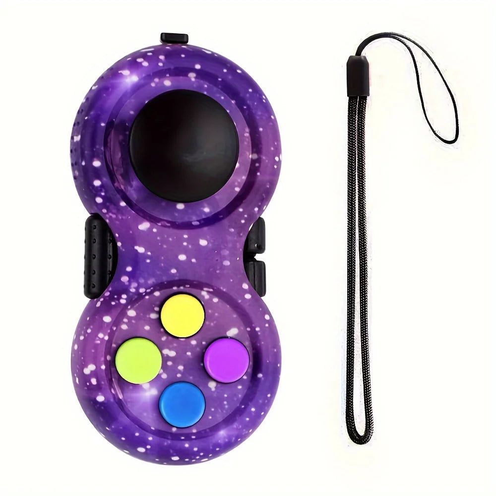 Fidget Pad with 8 Fidget Functions, Fidget Controller PURPLE