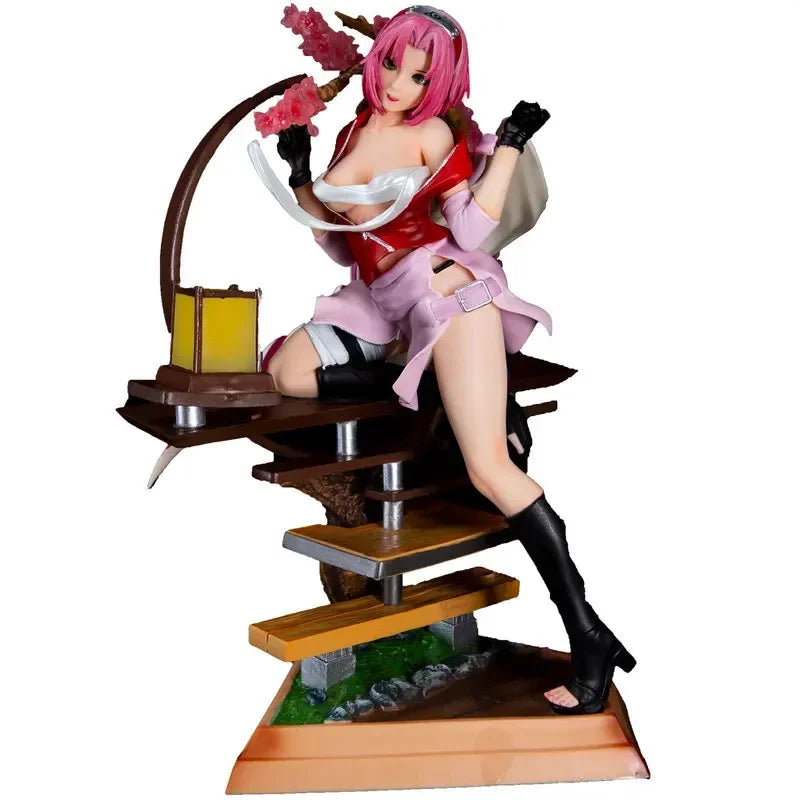 33cm Naruto Haruno Sakura Anime Figure Shippuuden Hentai Clothes Removable Sexy Figures Gk Pvc Statue Model Doll Collectible Toy