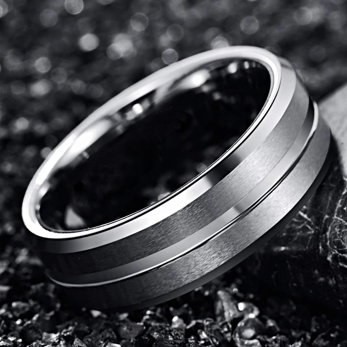 Fashion 8mm Silver Color Titanium Steel Rings For Men Women Matte Brushed Men Stainless Steel Rings Wedding Band Jewelry Gifts