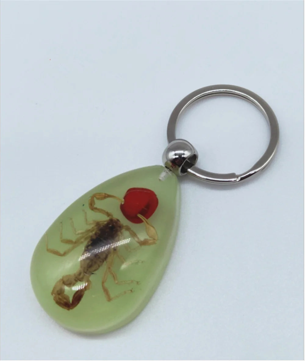 Car luminous amber insect keychain pendant for Citroen 2002 2004 2006 Daewoo c3 c4 2009