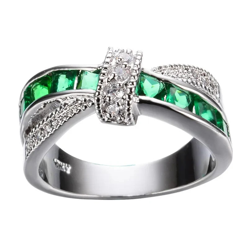 925 Sterling silver crystals Rings Christmas gift for women lady like Watch style Lovely Wedding Cute fashion classic Jewelry