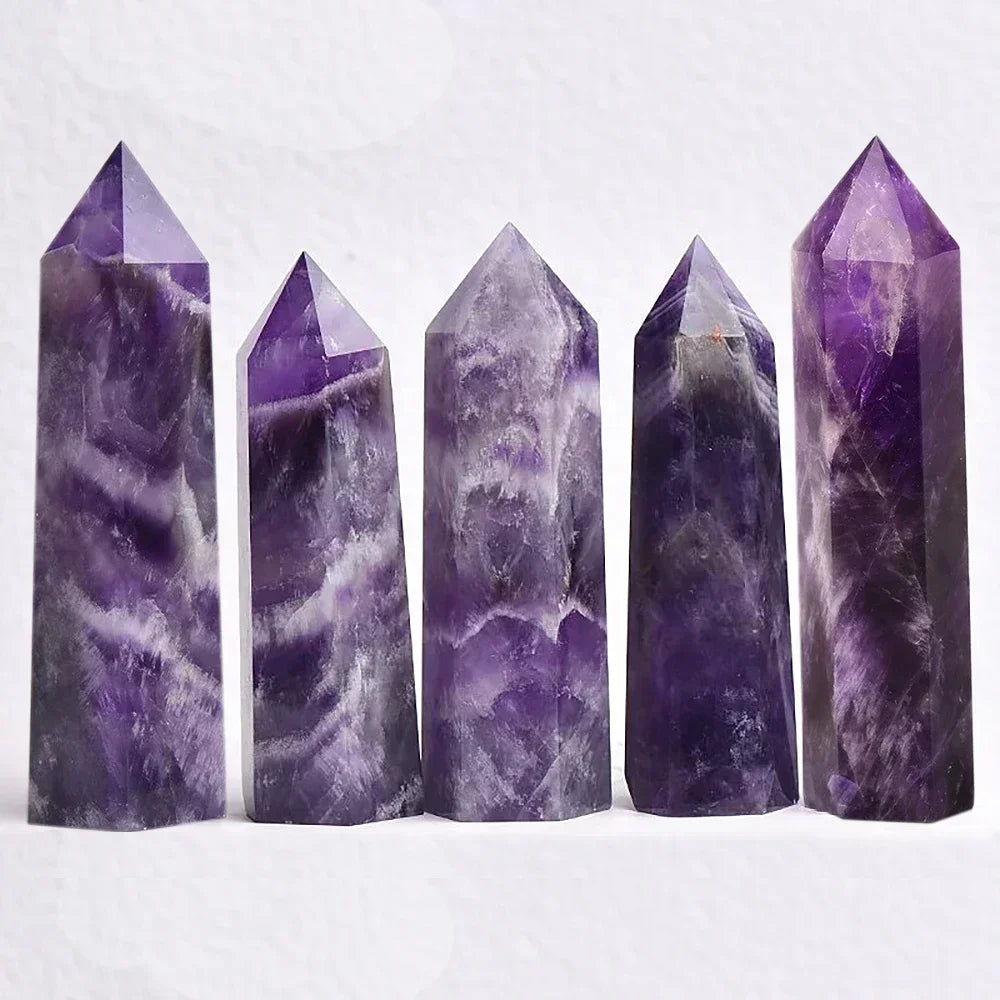 Natural Stone Single Point Wand Stone Mineral Crystal Stones Crafts Home Decoration Hexagonal Prism Christmas Gifts