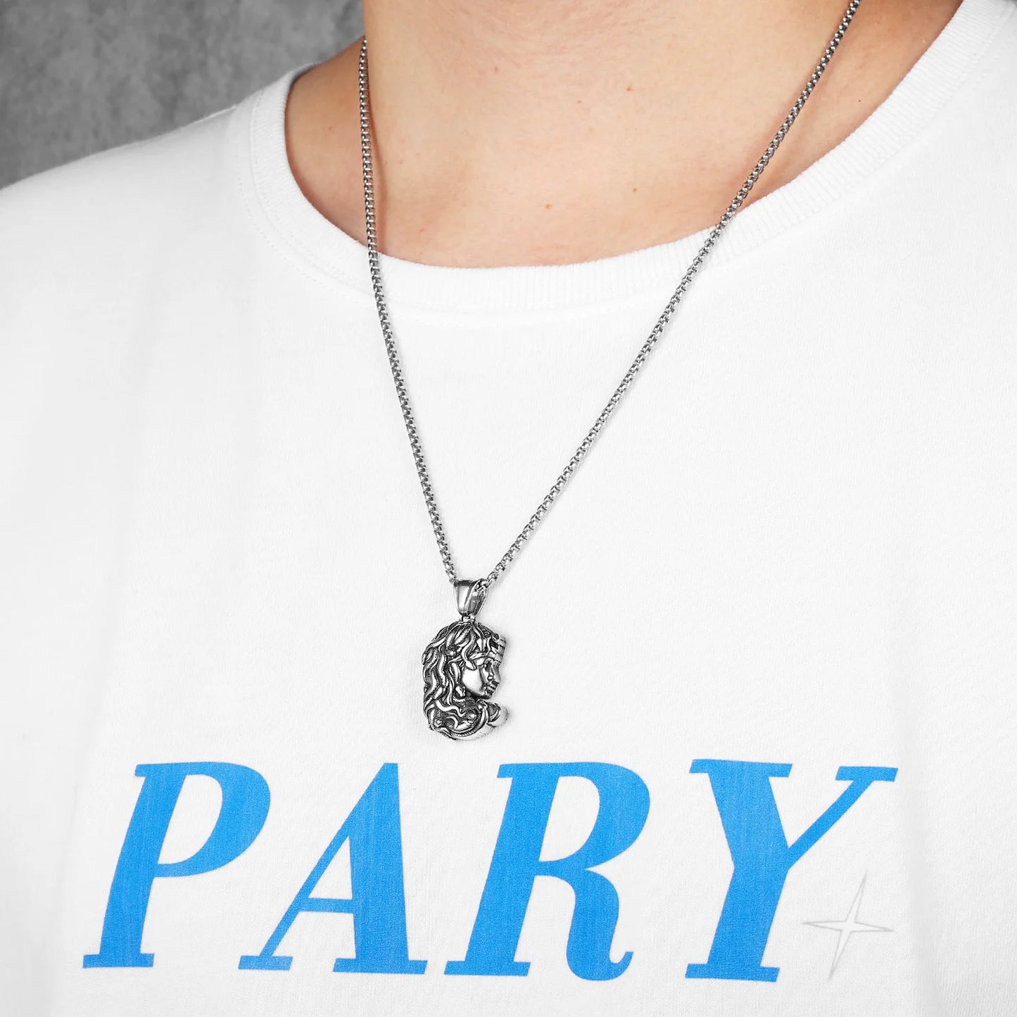 Greek Mythology Snake Hair Medusa Stainless Steel Men Necklaces Pendant Chain Amulet Vintage For Women Jewelry Gifts Wholesale