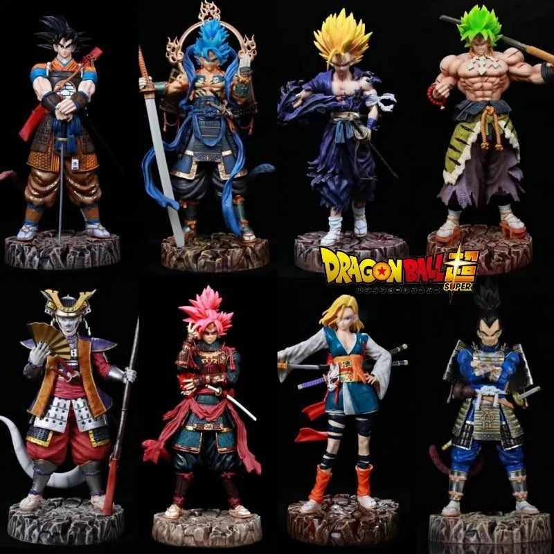 Dragon Ball Anime Figure 38cm Gk Samurai Son Goku Gohan Vegeta Figurine Super Saiyan Pvc Model Statue Doll Toy for Surprise Gift