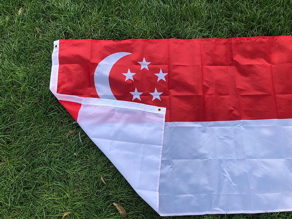SKY FLAG 90X150cm Lion City SG SGP Republic Singapore Flag High Quality Polyester Fabrics