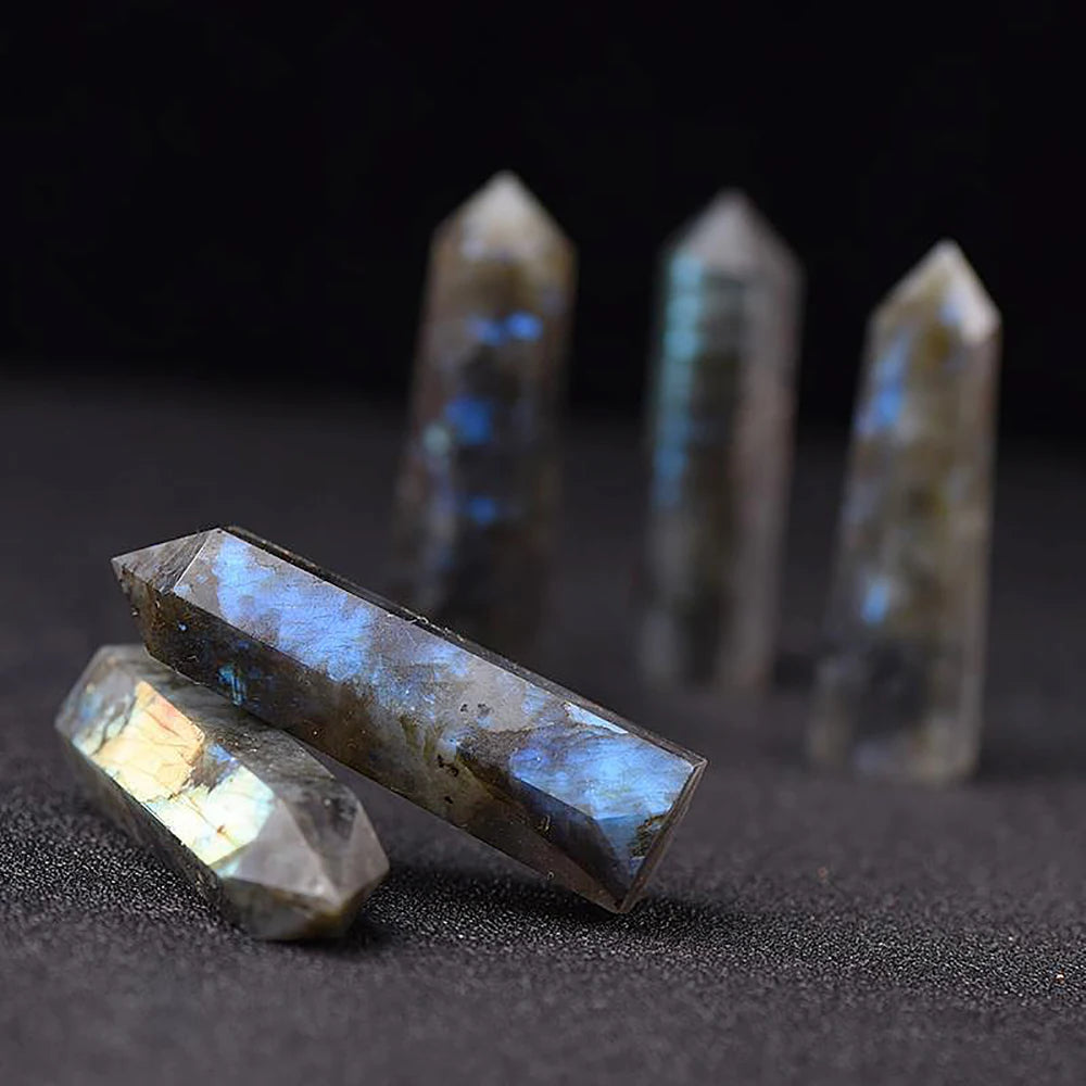Natural Stone Single Point Wand Stone Mineral Crystal Stones Crafts Home Decoration Hexagonal Prism Christmas Gifts