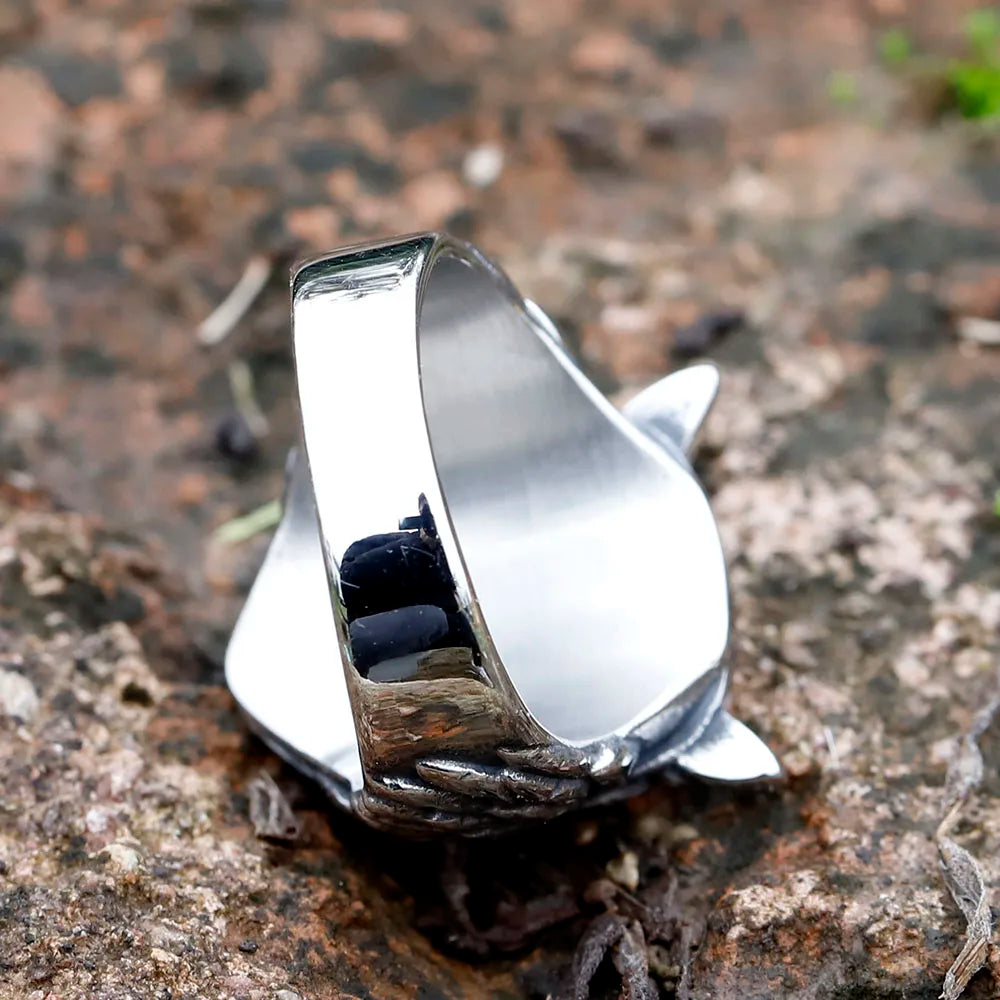 2023 NEW Men's Stainless Steel Odin Norse Anel Amulet owl head Viking animal Rings For Men Women Retro Jewelry