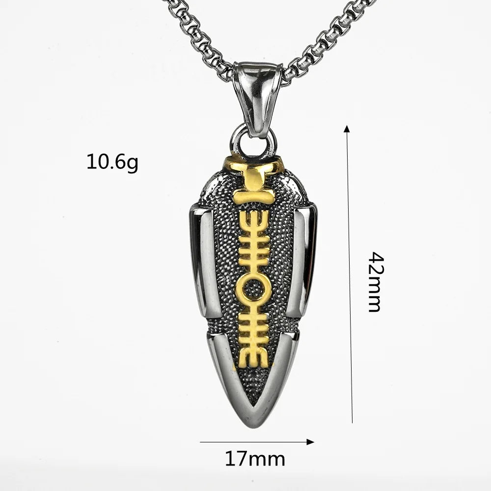 New Stainless Steel Men's Viking Spear Necklaces Vintage Rune Nordic Celtic Knot Pendants Fashion Jewelry Accessories