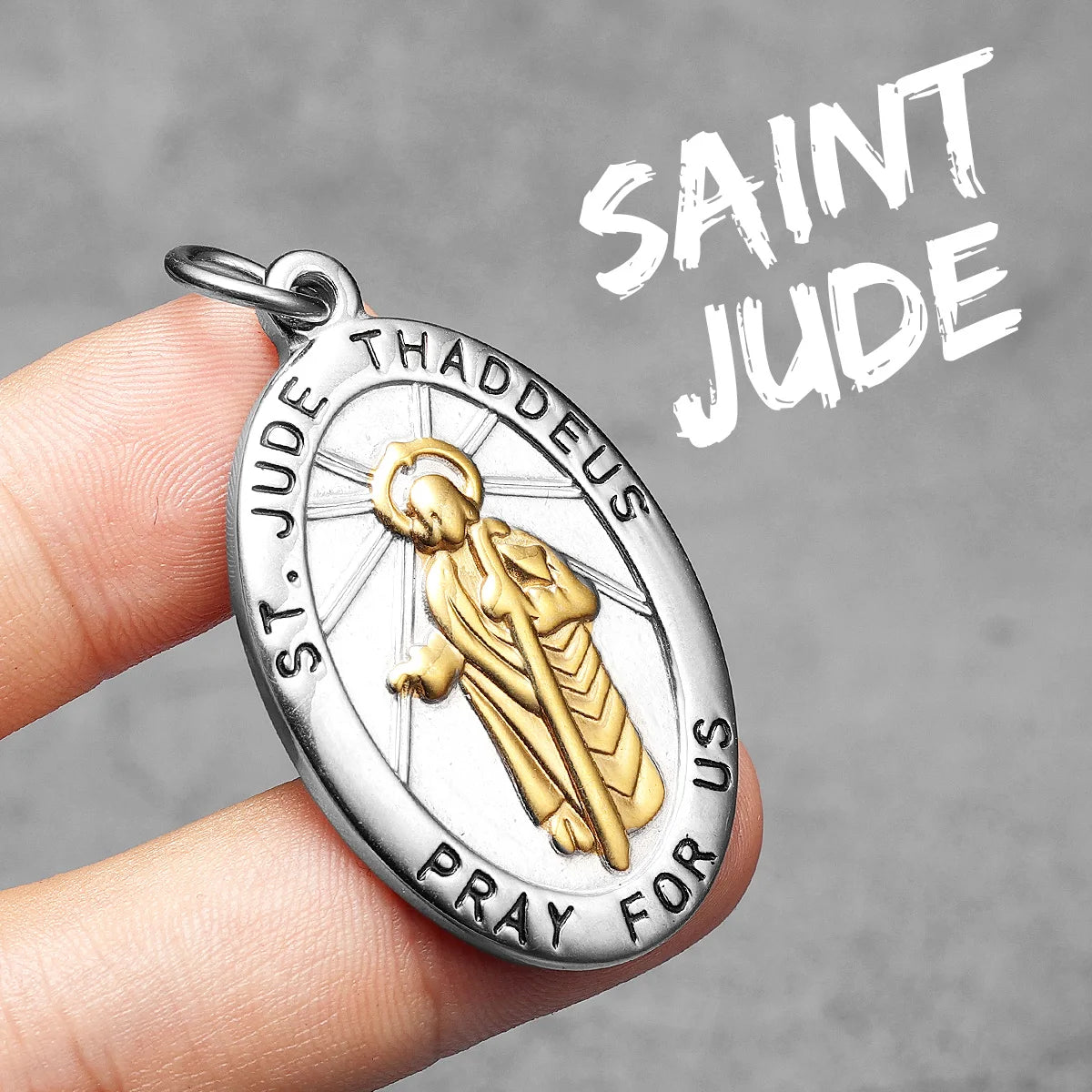 St.Jude Powerful Amulets Stainless Steel Men Necklaces Pendant Chain Punk For Women Fashion Jewelry Gifts Wholesale Dropshiping