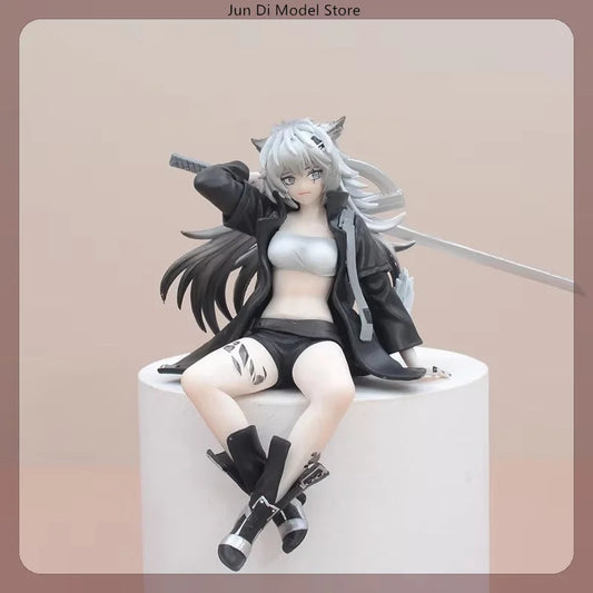 14cm Arknights Lappland Sitting Posture Rhodes Island Game Girl Figure Model Statue Collection Desktop Decoration Ornament Toys