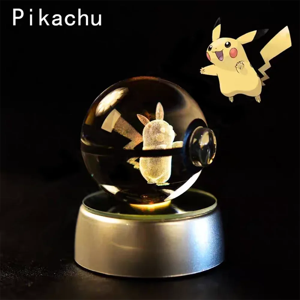 3D Pokemon Crystal Ball LED Night Light