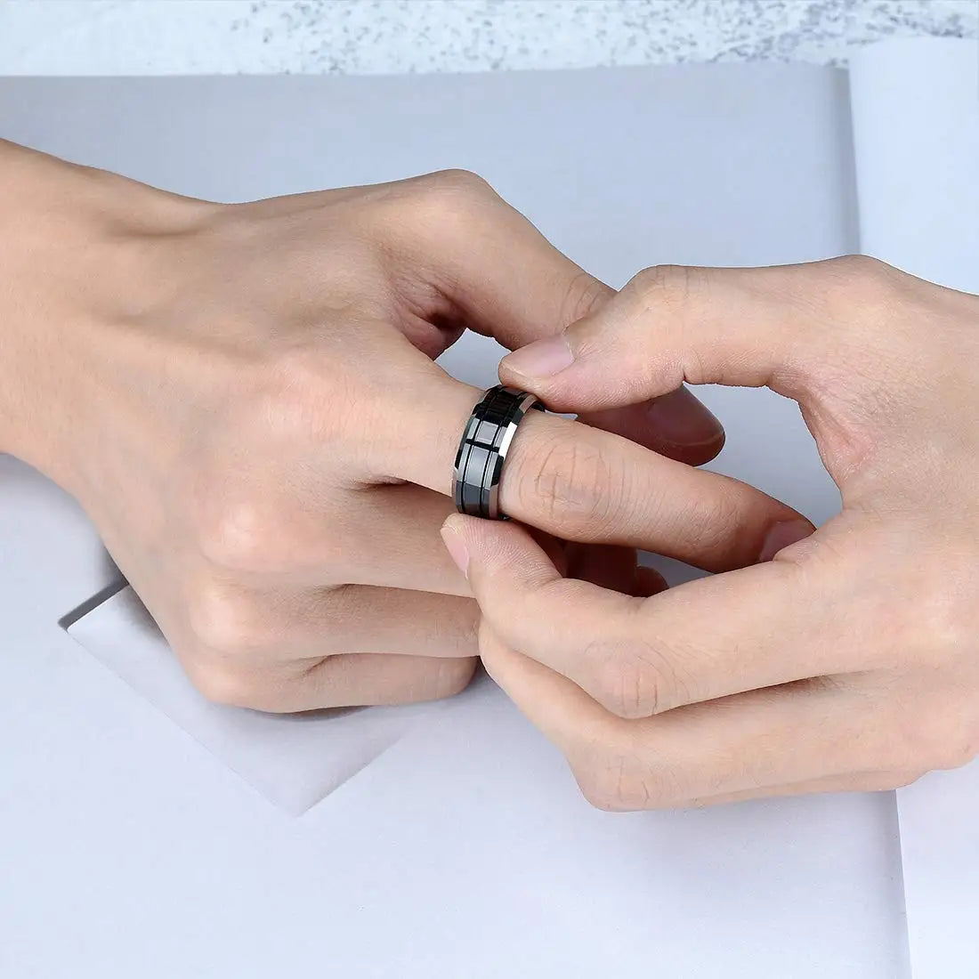 Fashion 8mm Silver Color Titanium Steel Rings For Men Women Matte Brushed Men Stainless Steel Rings Wedding Band Jewelry Gifts