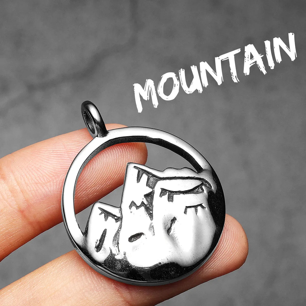 Snow Mountain Stainless Steel Men Necklace Pendant Chain Punk Simple For Women Fashion Jewelry Gifts Wholesale Dropshiping