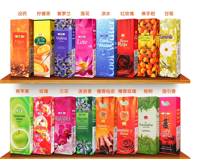 India Sandalwood Incense Sticks Meditation Lavender Sage Palo Santo Rose Line Incense Aromatherapy Lasting Fragrance