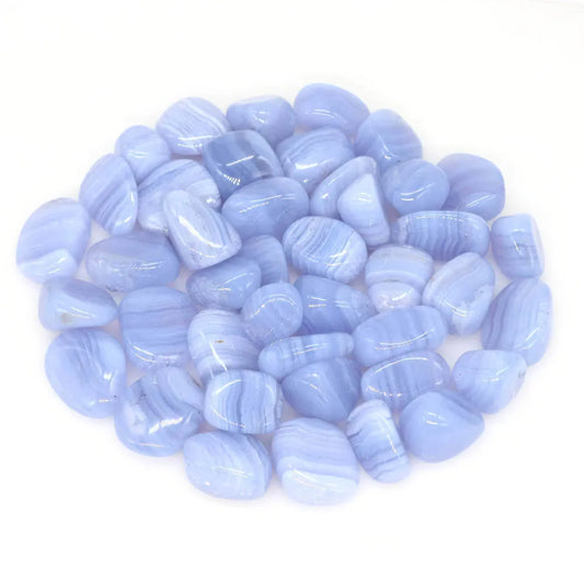 Natural Blue Lace Agate Tumbled Stones Bulk Gravel Mineral Healing Crystals Gemstone Tank Specimen Ornament Home Aquarium Decor