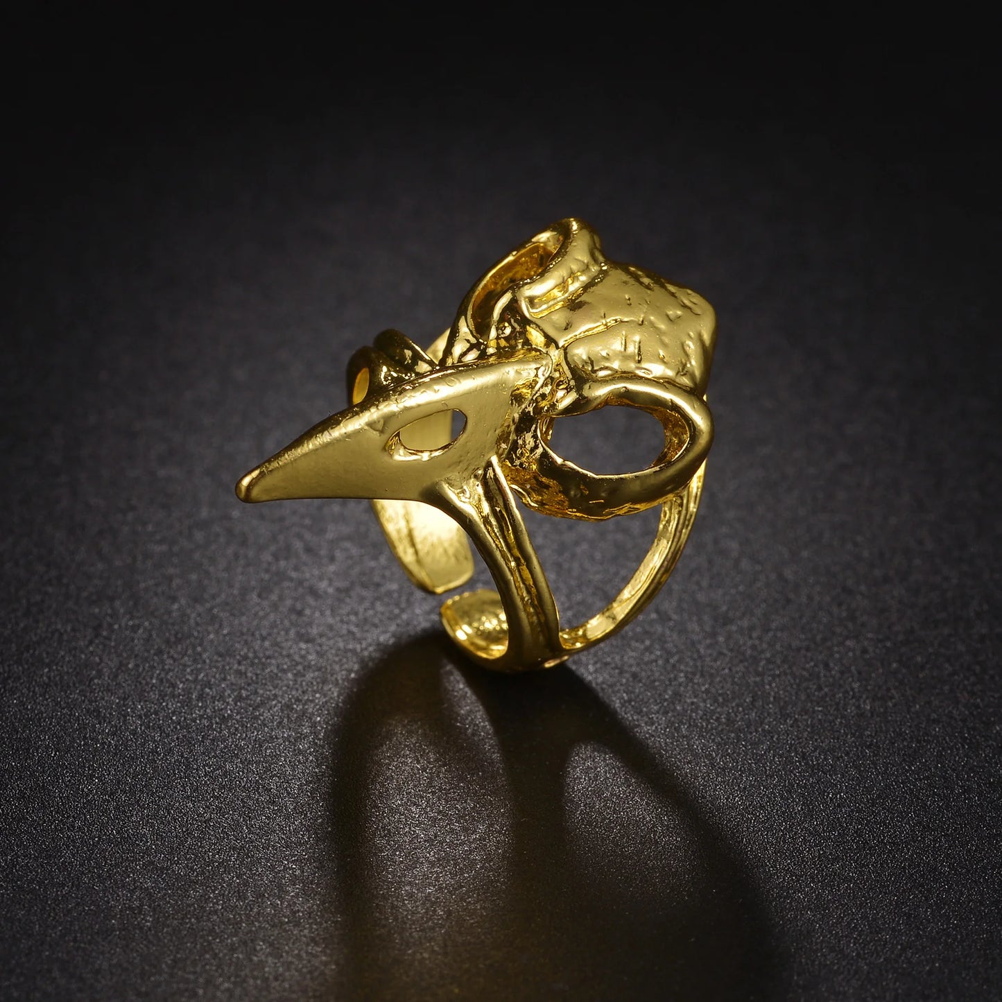 New Design Skull Crow Skull Ring Woodpecker Bird Men's Ring Punk Stylish Jewelry