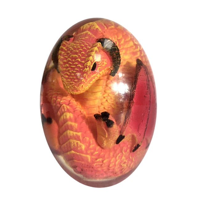 Lava Dragon Egg Resin Statue Ornamental Dinosaur Eggs Collection Kid Gift Toy Sculpture Crystal Gemstone Souvenir Home Decor2023