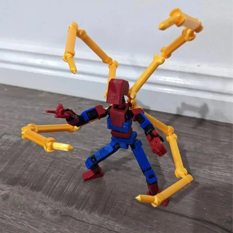 Parent-children Game Educational Toy Multiple Joints 3D Movable Figurine Robot Toy Standing Freely Pose Robot Desktop Decor