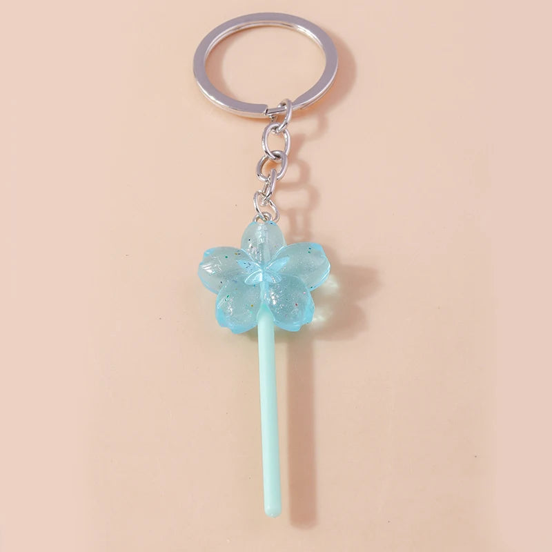 Lovely Resin Candy Lollipop Keychain Mini 3D Simulation Food Key Rings for Men Women Handbag Pendants DIY Kids Jewelry Gifts as picture shows 22