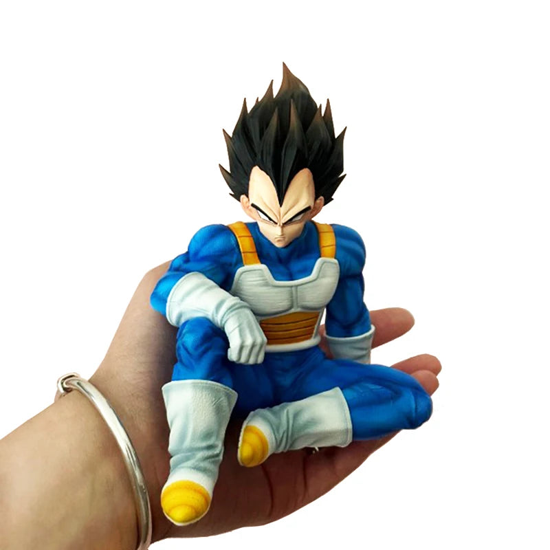 GK Dragon Ball Majin Vegeta Action Figure Statue Ornaments Anime Super Saiyan Sitting Position Bejita Yonsei Figures Model Toys 16cm Vegeta