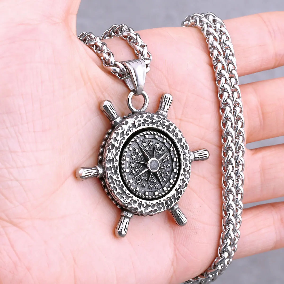 Vikings Odin Rune Necklace Various Men's Nordic Vegvisir Valknut Amulet Pendant Stainless Steel Punk Fashion Jewelry Wholesale