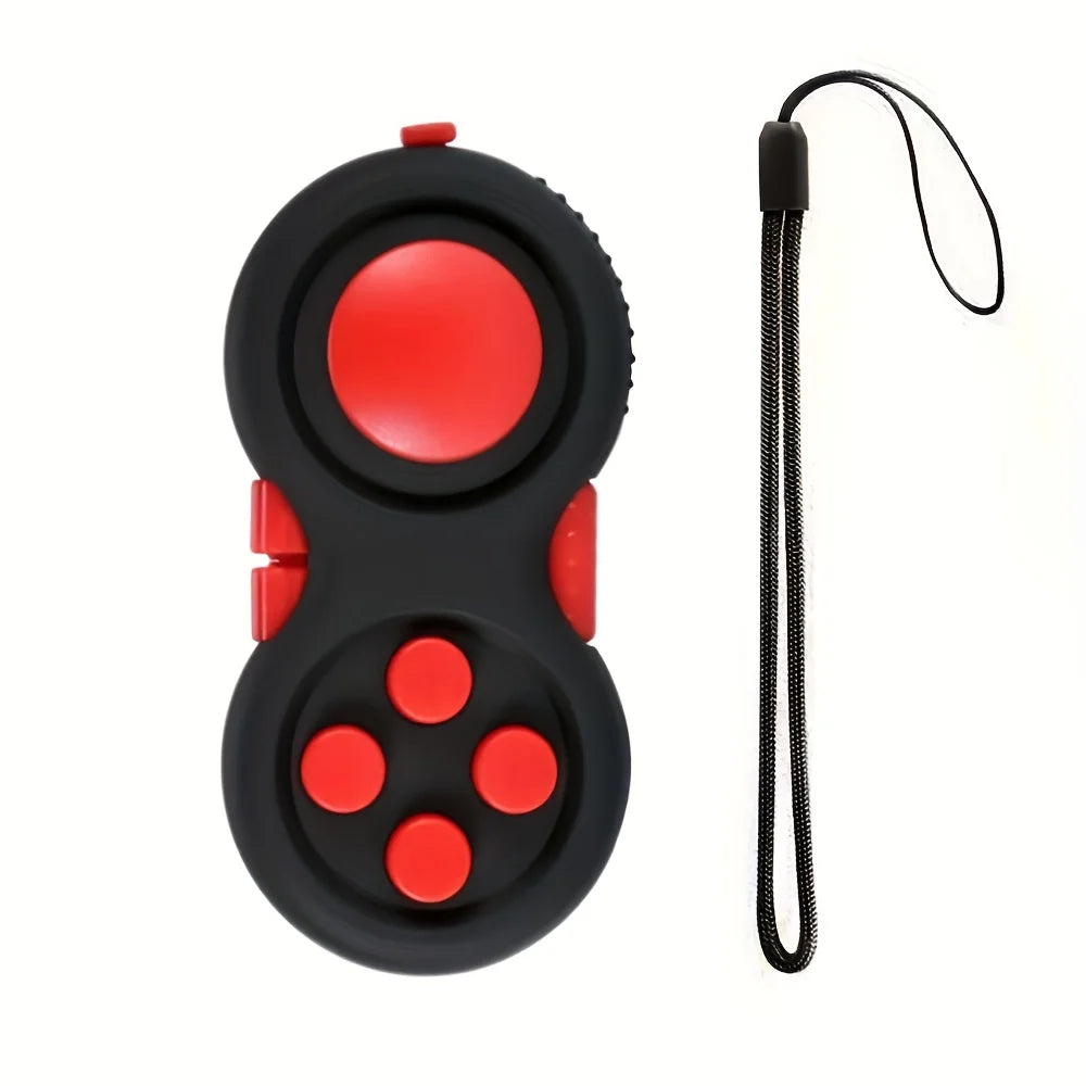 Fidget Pad with 8 Fidget Functions, Fidget Controller Red