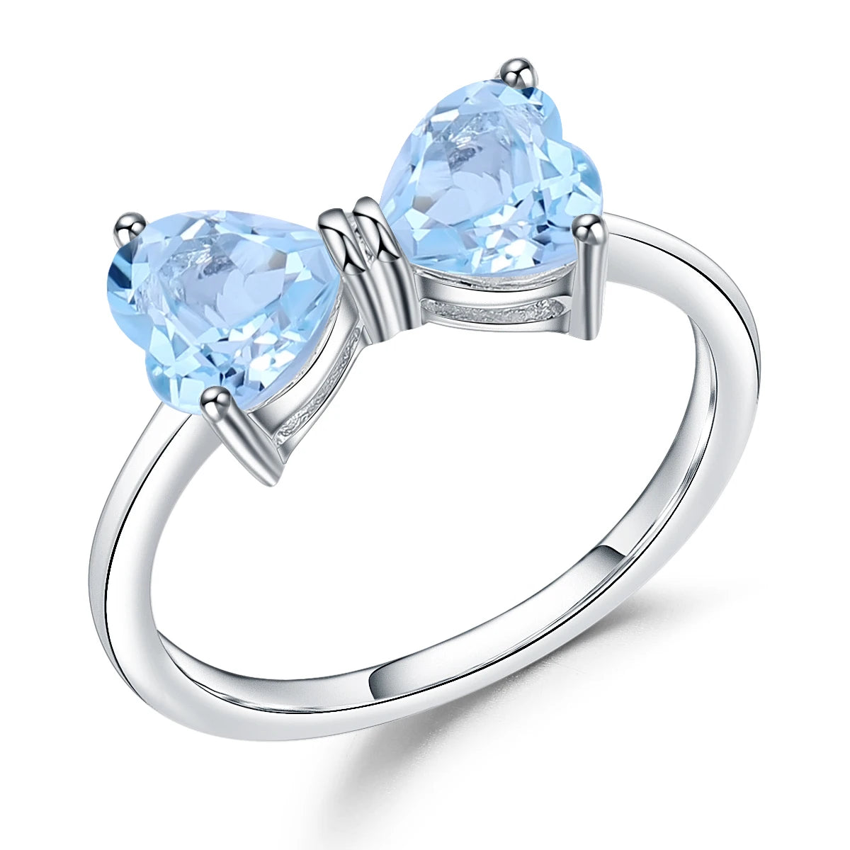 GEM'S BALLET 925 Sterling Silver Bow Knot Ring 1.56Ct Natural Citrine Gemstone Rings For Women Valentine's Day Gift Jewelry Sky Blue Topaz CHINA