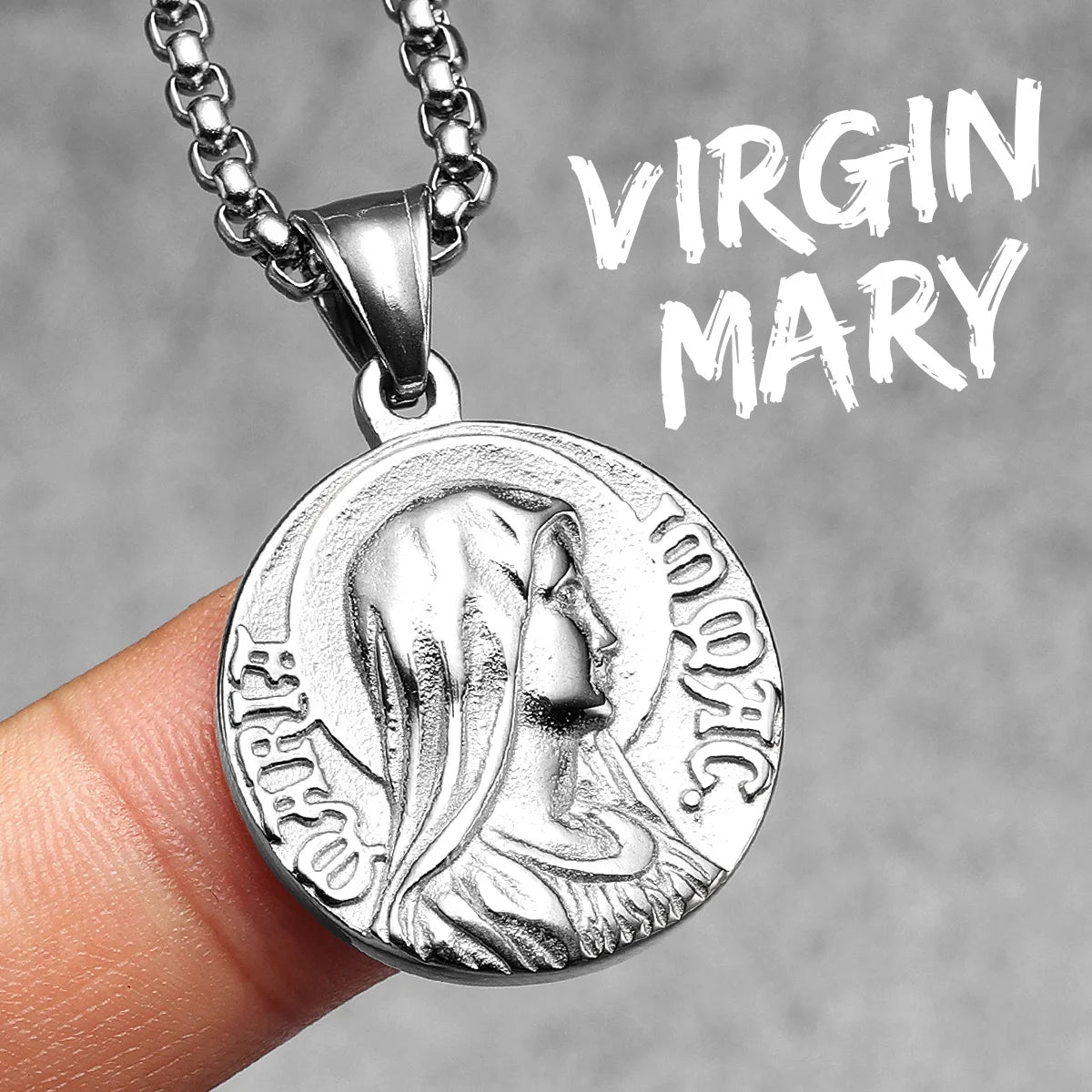 Virgin Mary Angel Cross Stainless Steel Men Necklaces Pendant Chain Amulet Cool New in For Women Fashion Jewelry Gifts Wholesale