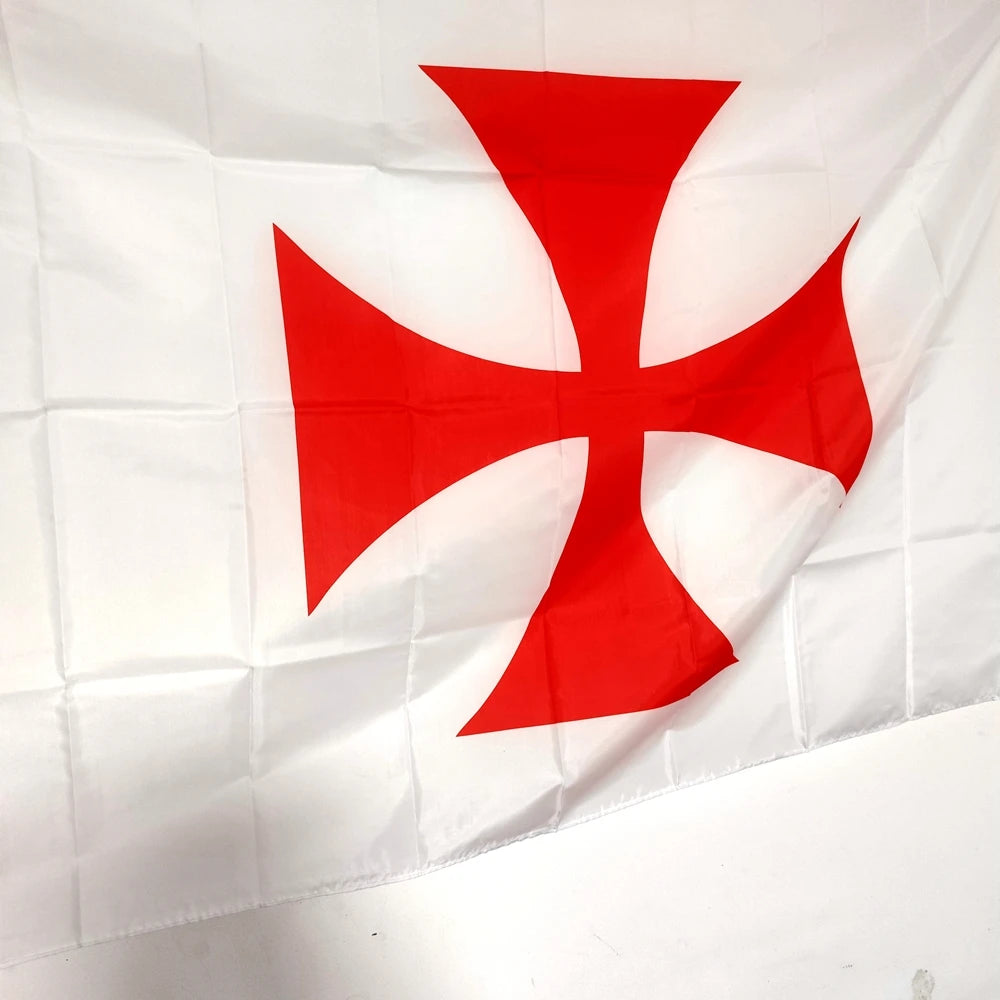 Masonic Knight Templar Flag Hanging Flying Banner Outdoor Decoration Tapestry 90x150cm Polyester