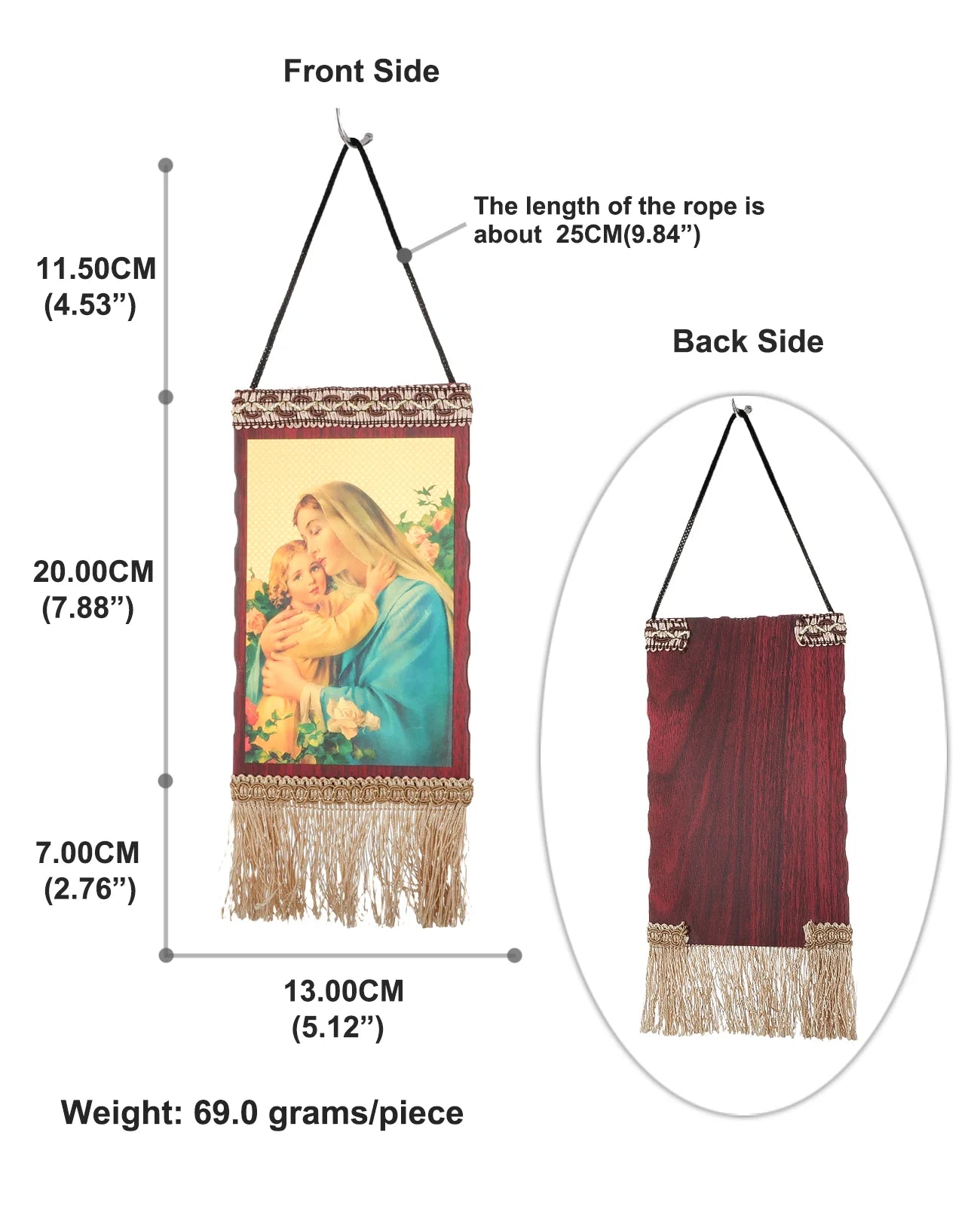 Jesus Christ The Teacher Tassel Hanging Home Wall Decoration Christian Holy Family Virgin Mary Icon Church Ornament Accessories