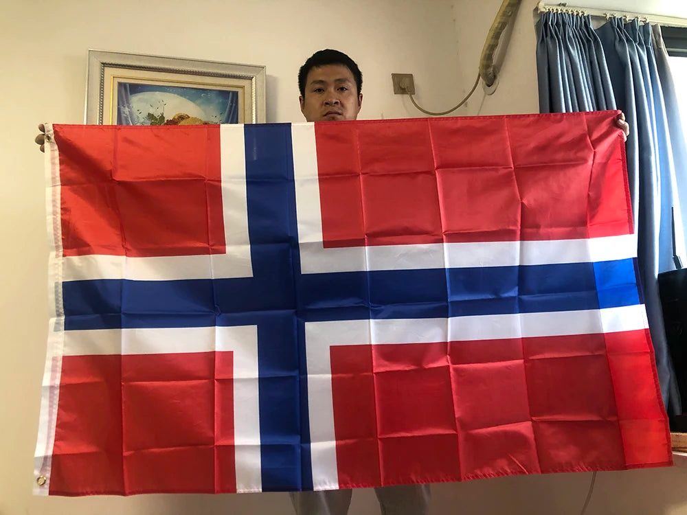 SKY FLAG norway Flag 90x150cm Kongeriket Noreg Norge nor no norway Norwegian flag Polyester standard Hanging Flag Banner