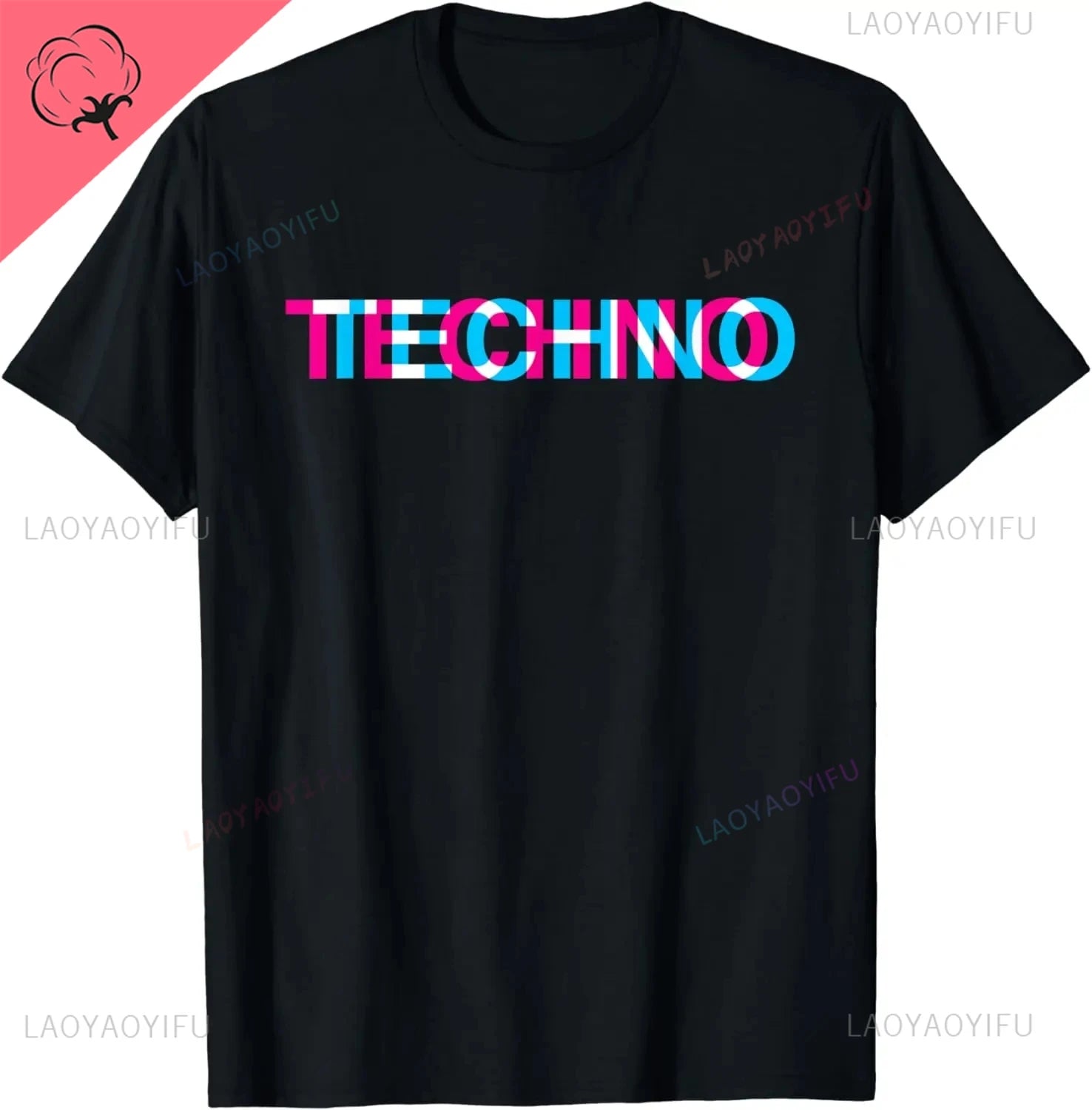 Dj Electronic Dance Music Techno Rave T Shirt Summer Graphic Cotton Streetwear Short Sleeve Birthday Gifts T-shirt Men Clothing BD-black