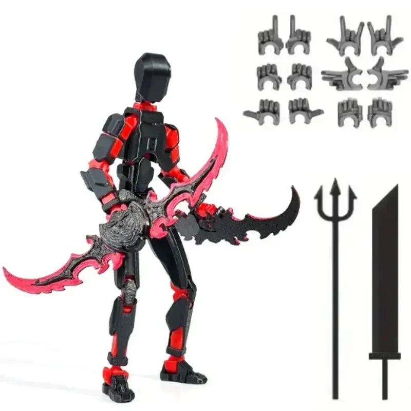 Figura de acción sin ensamblar, figura de acción de robot titán con espada gigante, muñeco de bricolaje, adorno, figuras articuladas en 3D para niños