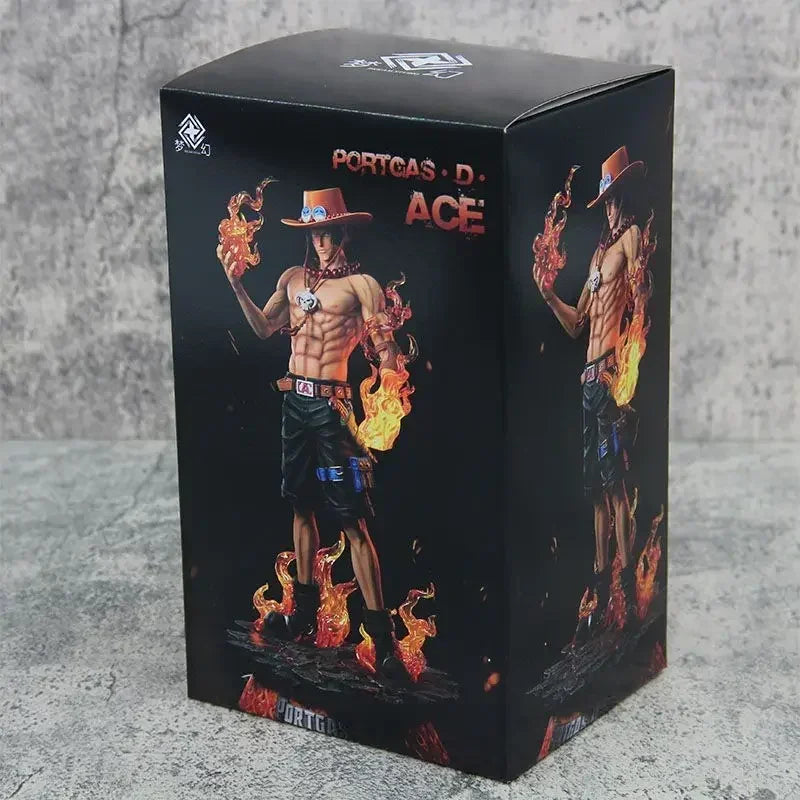 New 25cm One Piece Gk Fantasy Third Anniversary 1/3 Ace Super Huge Collect Figures Trendy Statue Anime Decoration Christmas Gift