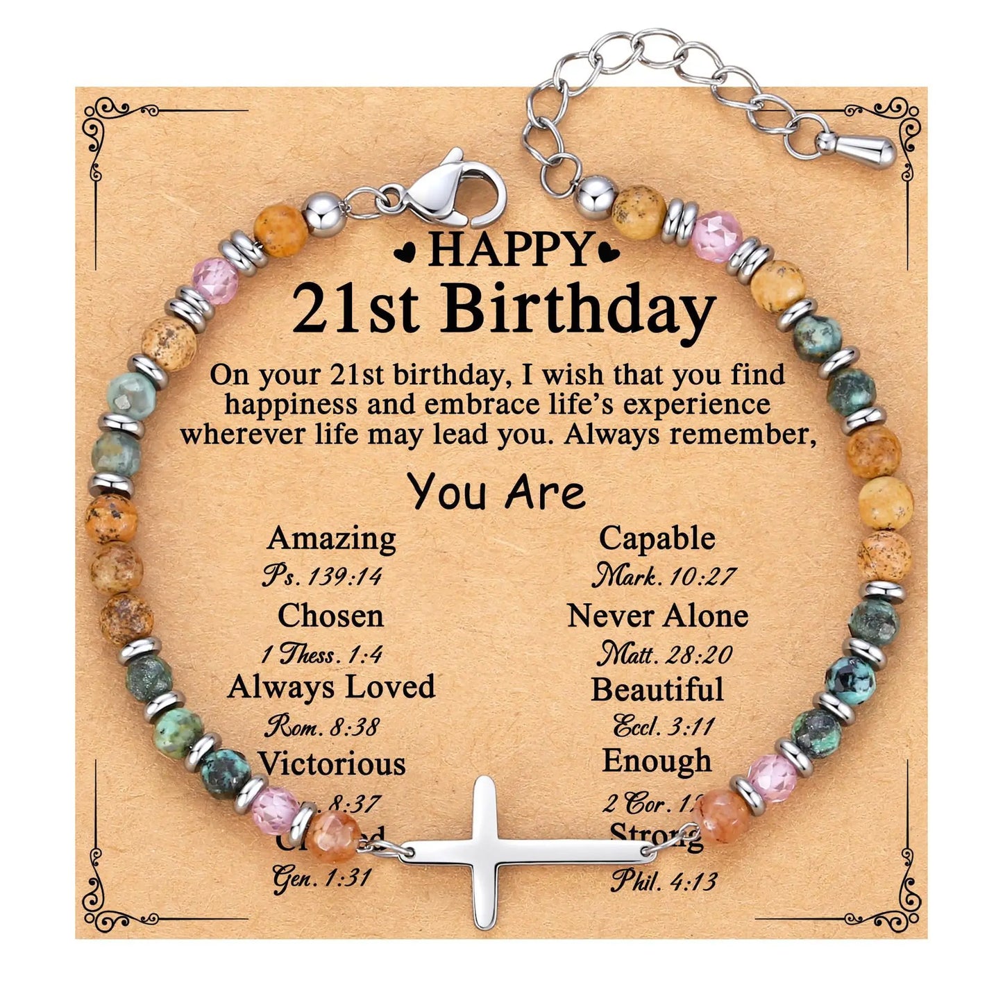 Cross Bracelet for Women, Steel Birthday Christian Confirmation Baptism Easter Unique Gift for Girls Friends Daughter Mom Sister
