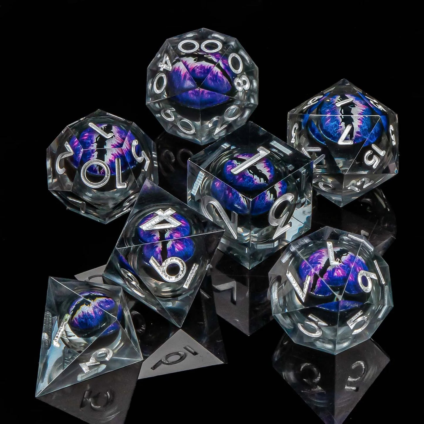 DND Eye Liquid Flow Core Resin D&D Dice Set For D and D Dungeon and Dragon Pathfinder Table Role Playing Game Polyhedral Dice AZ06