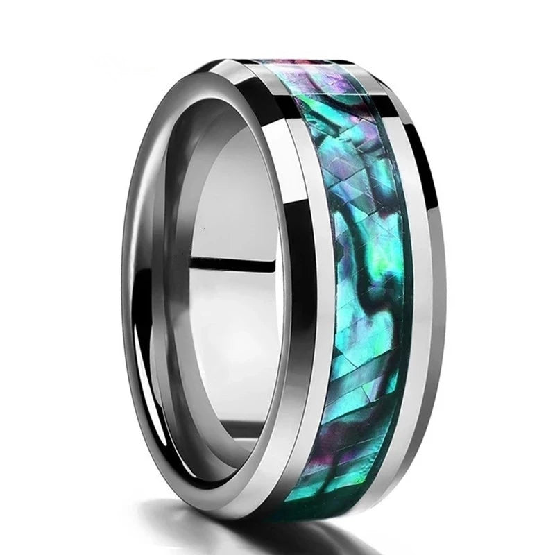 Fashion 8mm Deer Antler Black Titanium Stainles Steel Rings For Men Women Forest Elk Antler Ring Wedding Ring Men Wedding Band
