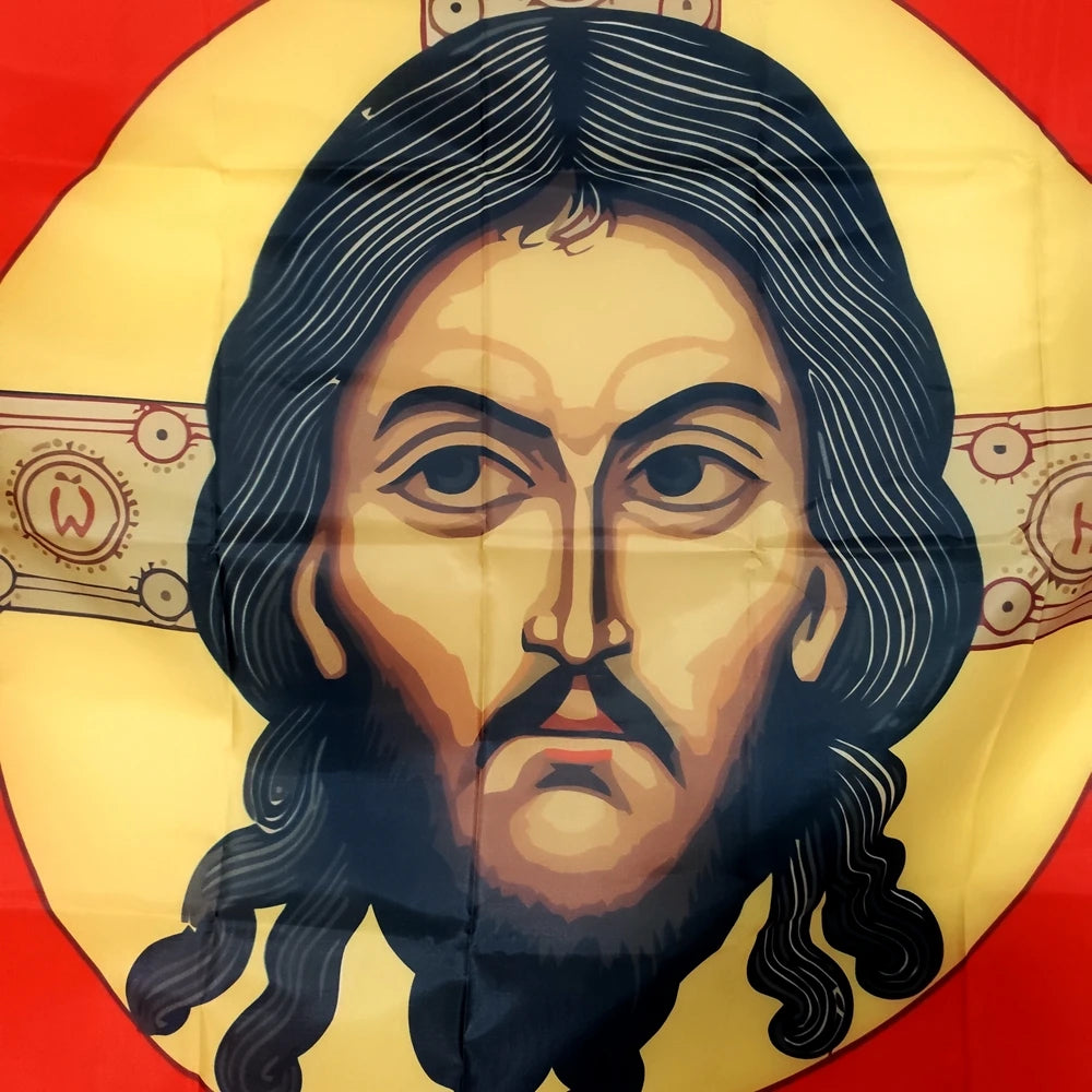 Jesus Flag Christ Religion Faith Face Flag Banner Outdoor Indoor Decor 90x150cm Polyester