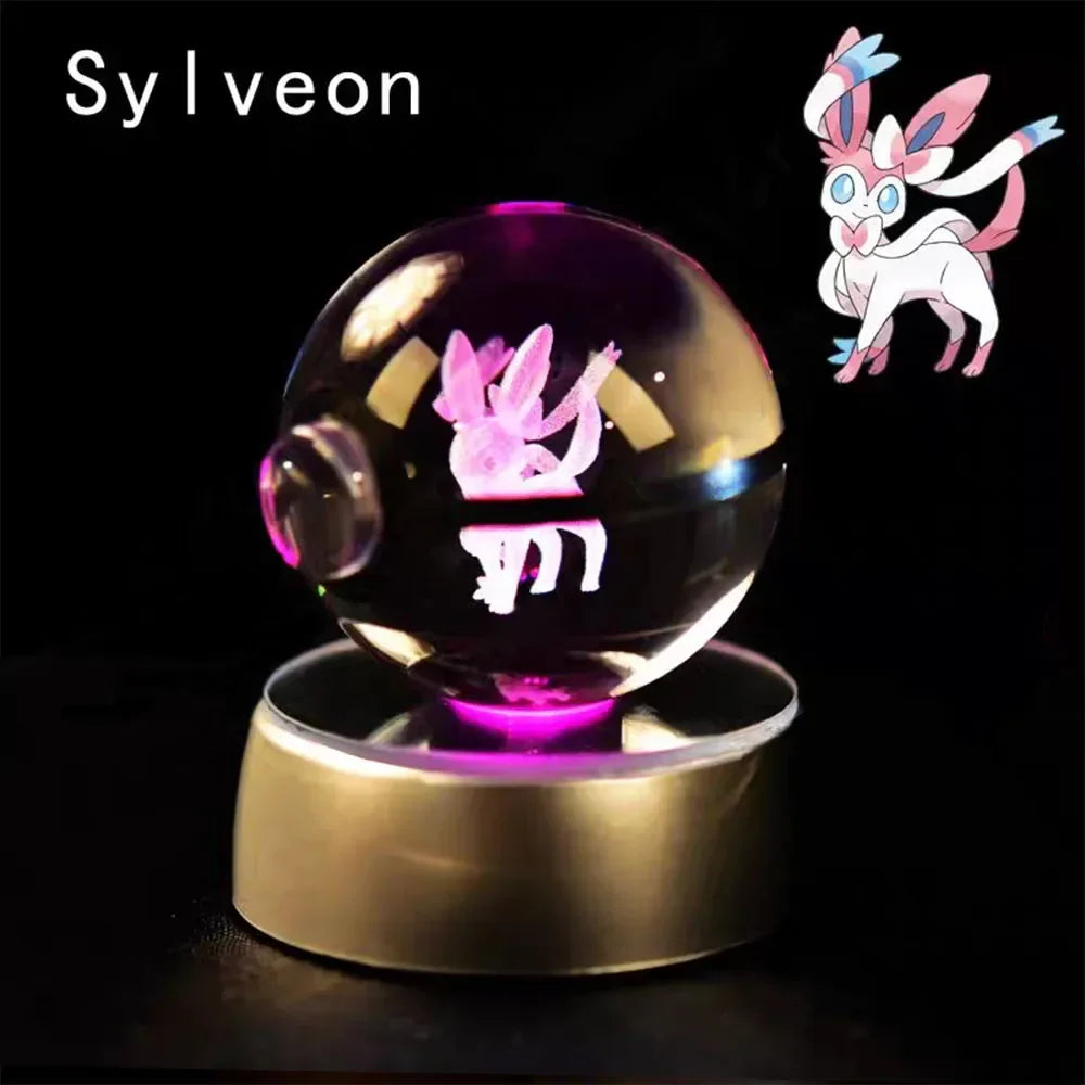 3D Pokemon Crystal Ball LED Night Light