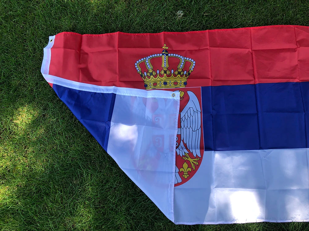 SKY FLAG  90x150cm Serbia Flag 3x5fts High Quality Polyester Hanging and Flying SRB RS Republika Srbija Serbia flags